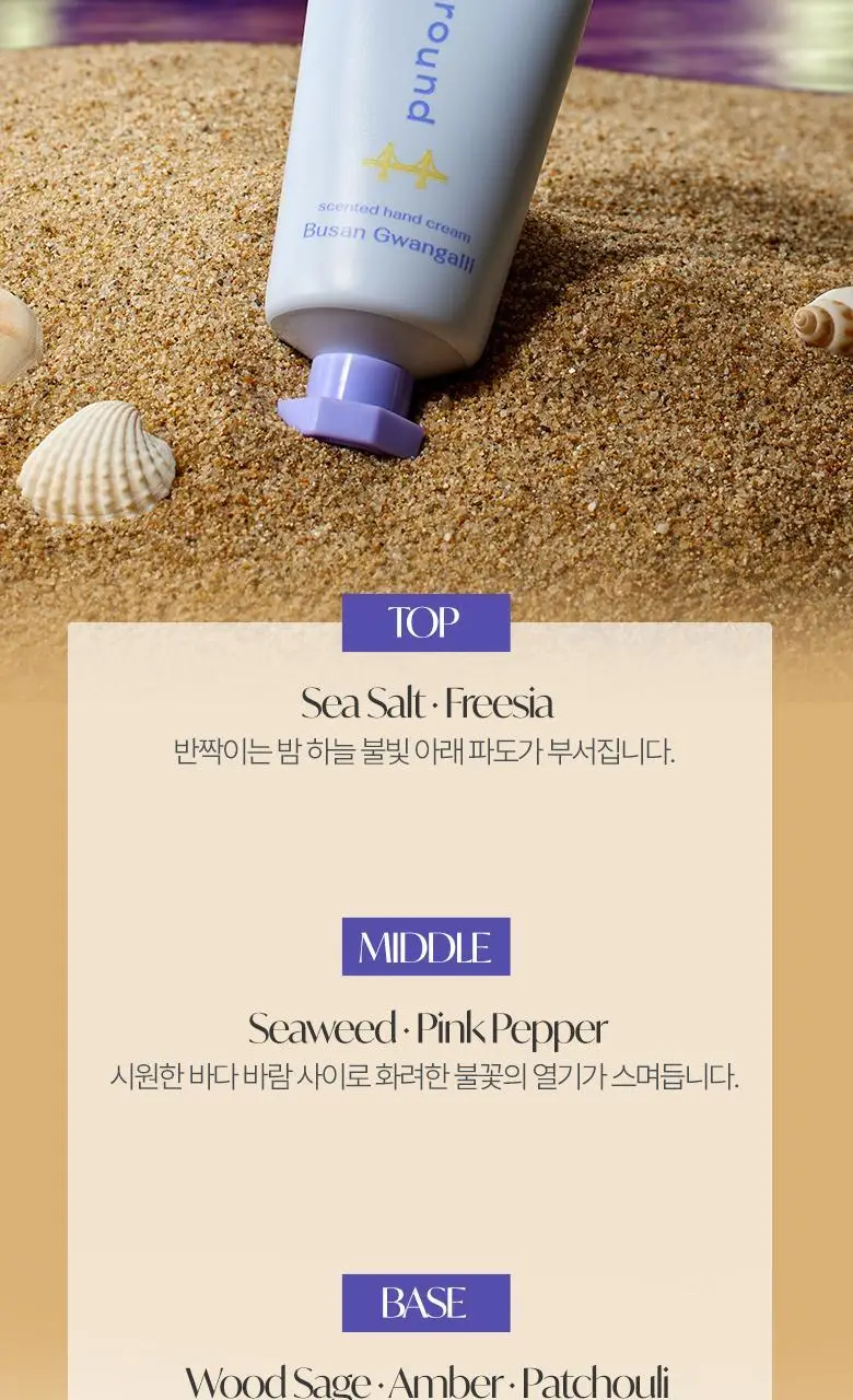 [부산한정판매]라운드어라운드 센티드 핸드크림 30ml [해운대,광안리] 상세페이지 16